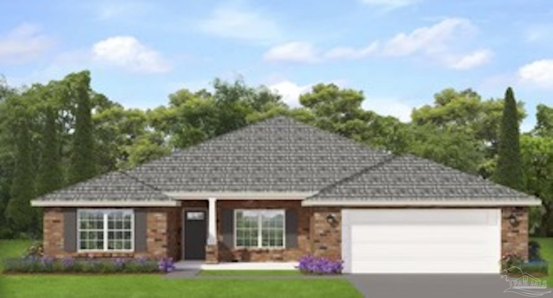 5213 Muscadine Way Milton, FL 32570 - Photo 1 of 2 a front view of a house with garden