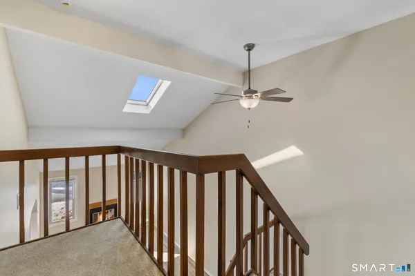 a view of a hallway with window