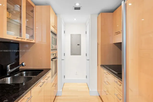 a close view of a kitchen