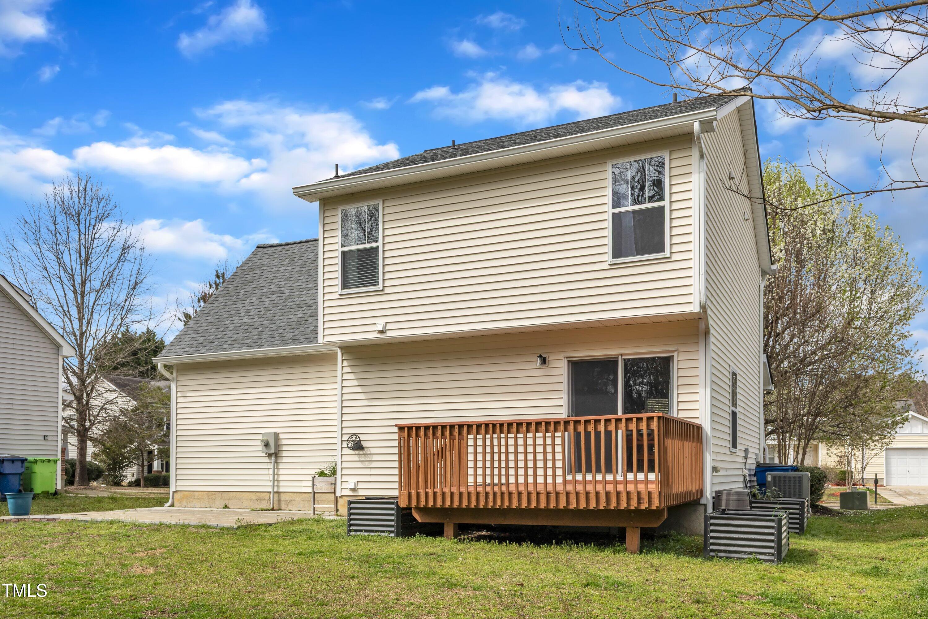 3608 Croydon Mill Way Raleigh, NC 27616 - Photo 23 of 29 a view of backyard with deck