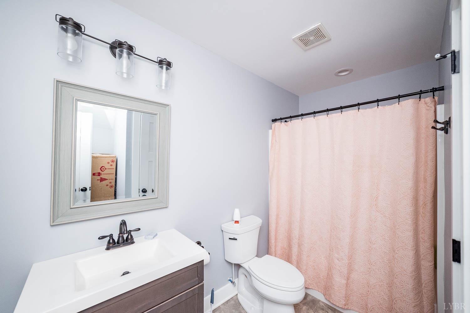 5972 Promise Land Road Appomattox, VA 24522 - Photo 39 of 84 a bathroom with a sink a mirror and a toilet