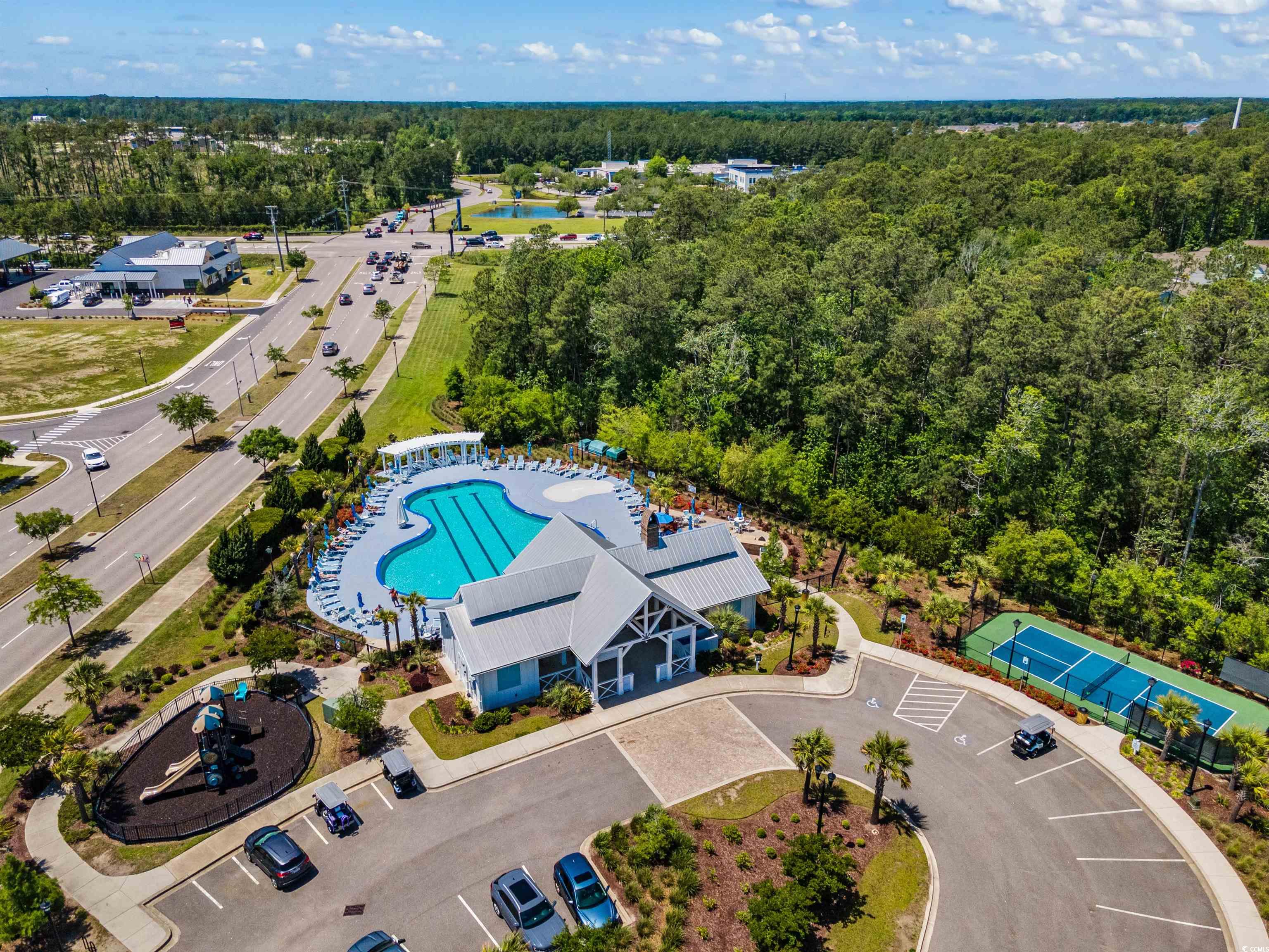2464 Rock Dove Road Myrtle Beach, SC 29577 - Photo 29 of 34 Birds eye view of property featuring a water view and a wooded view