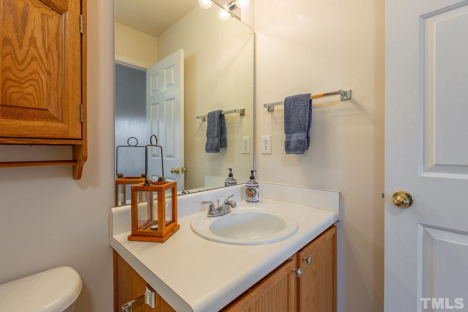 1731 Sorrell Brook Way Raleigh, NC 27609 - Photo 24 of 26 a bathroom with a sink toilet and mirror
