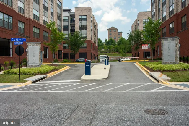 a view of a park with slide