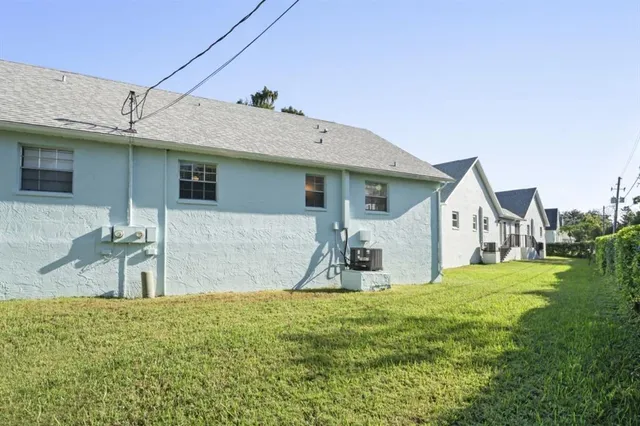 a house view with a garden space