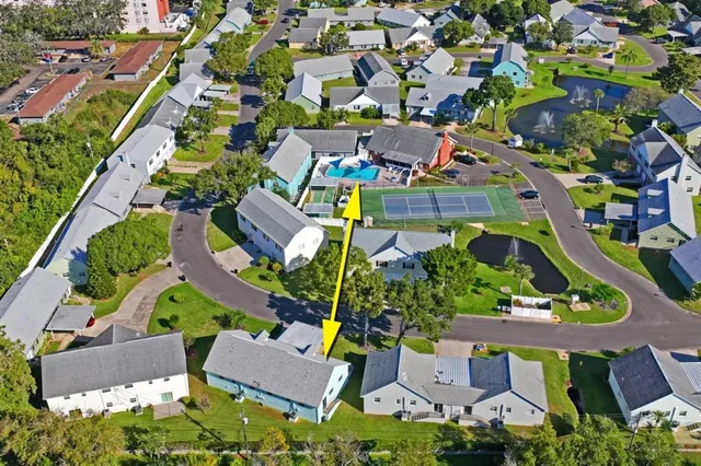 an aerial view of a city