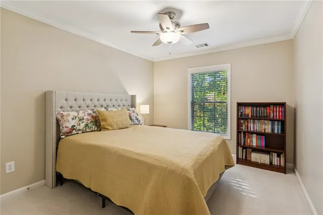 a aerial view of a house with a yard