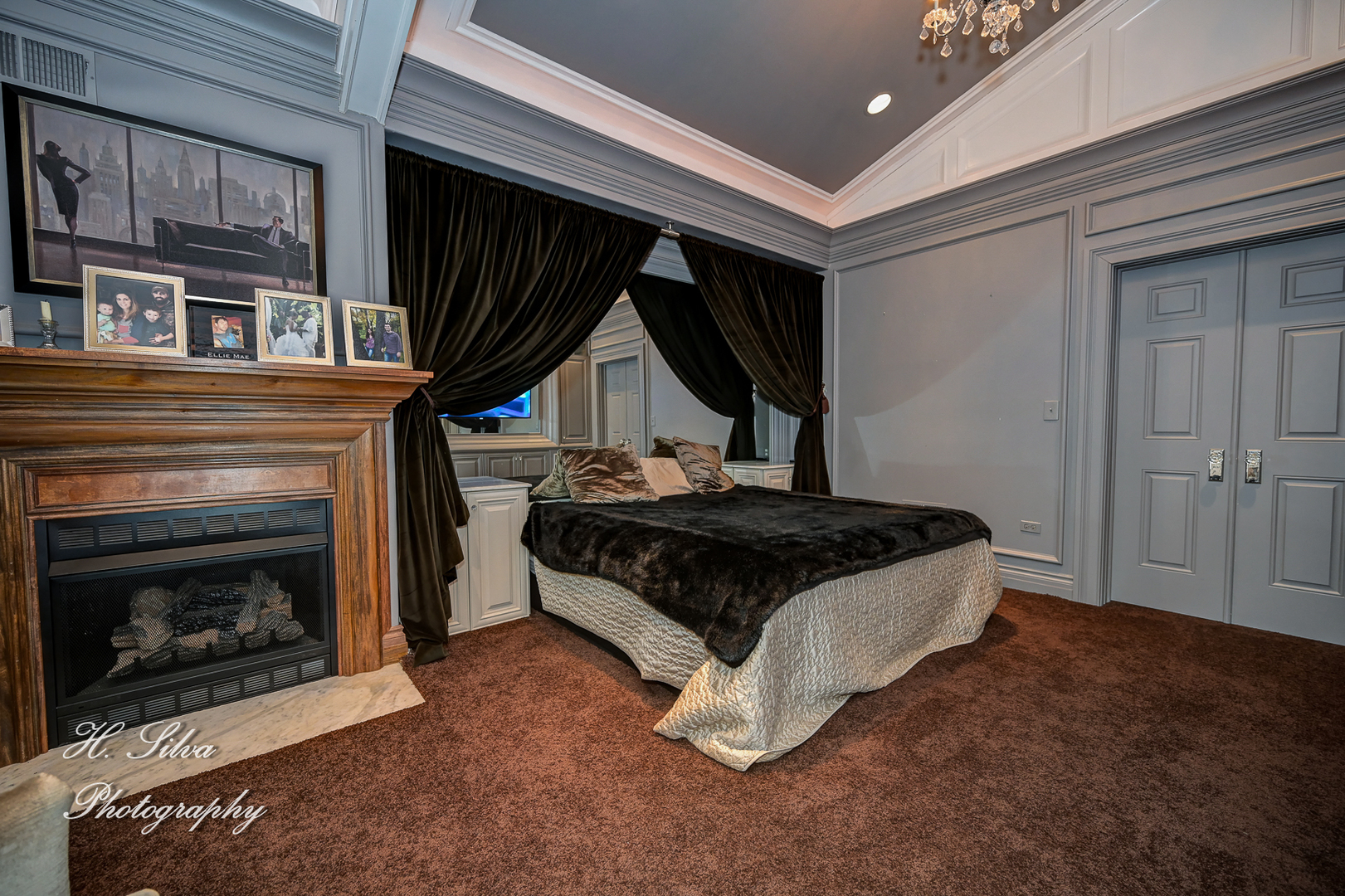 8106 Maple Street Marengo, IL 60152 - Photo 10 of 48 a bedroom with a bed and a fireplace