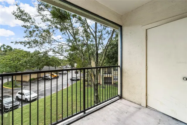 a view of a balcony