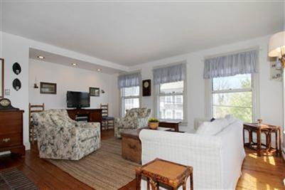 8 Cliff Road, Unit C Nantucket, MA 02554 - Photo 2 of 12 a living room with furniture and a flat screen tv