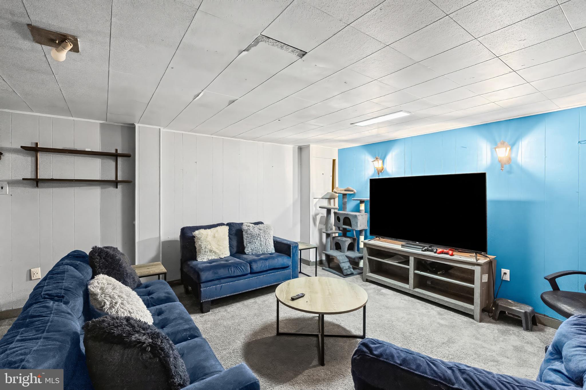 1205 Sheridan Avenue Baltimore, MD 21239 - Photo 18 of 22 Cozy basement retreat with vibrant accents.