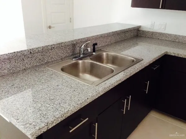 a close view of kitchen sink