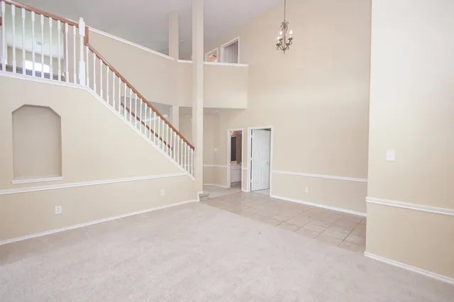 a view of an entryway with staircase
