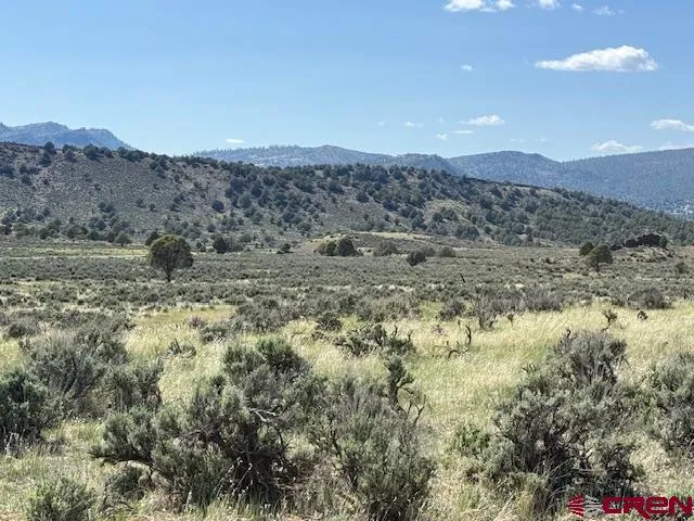 a view of a mountain range with lush green forest