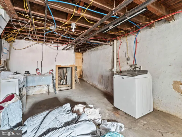 a view of a couch in a room