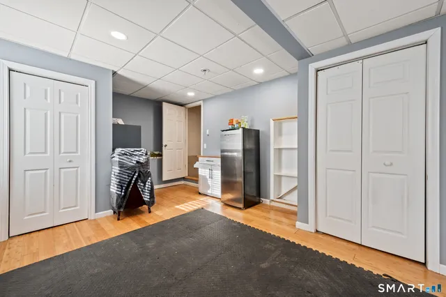 a view of empty room with windows