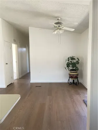 a view of a livingroom with a potted plant