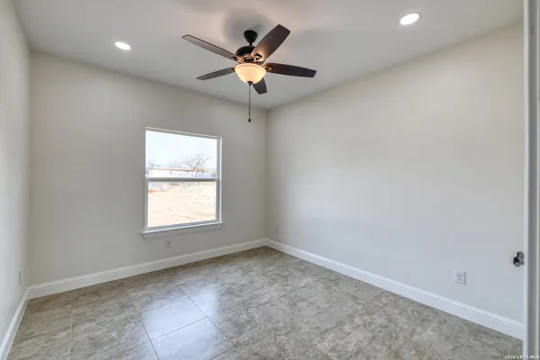 an empty room with a window