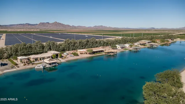 a view of a city with a lake