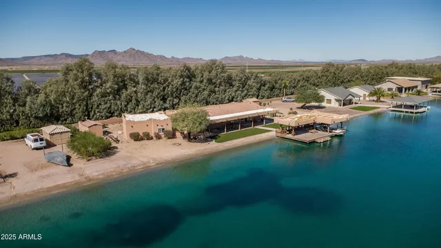 a view of a lake with a mountain
