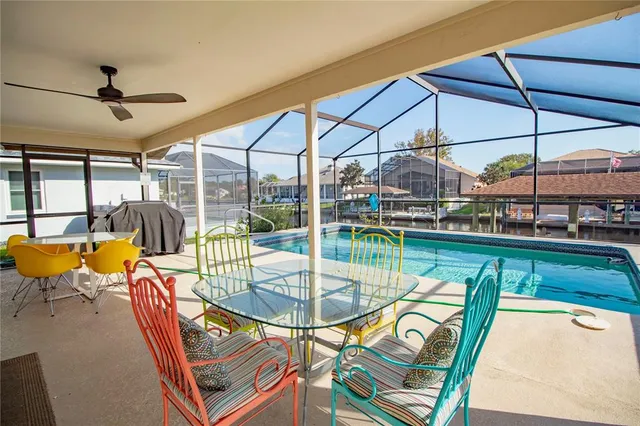 a outdoor view with a sitting space