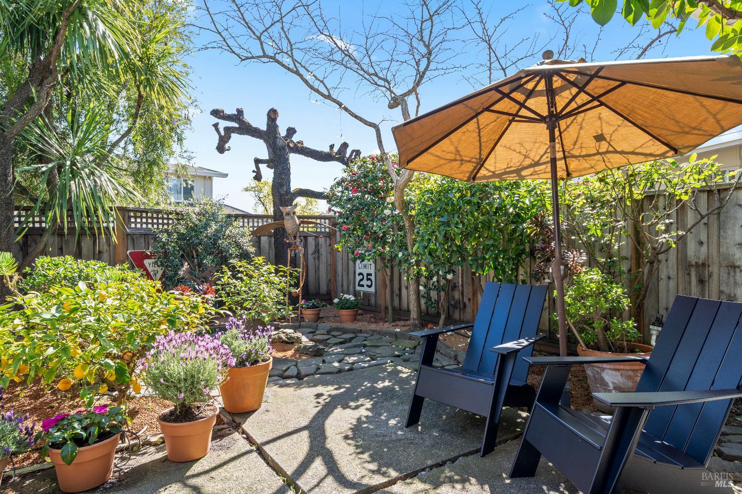 9 Porto Bello Drive San Rafael, CA 94901 - Photo 13 of 34 a backyard of a house with outdoor seating