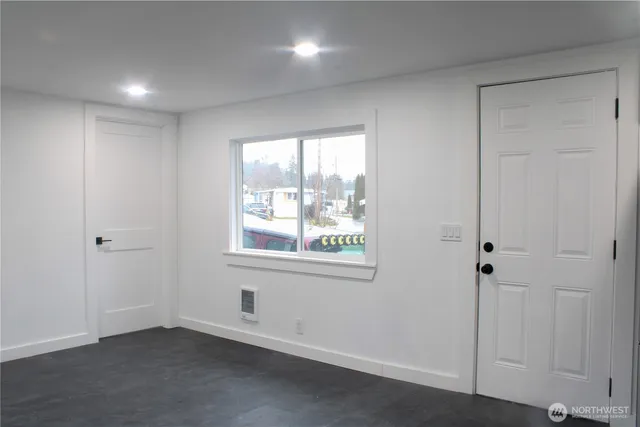 an empty room with a window