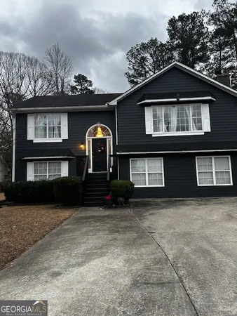a front view of a house