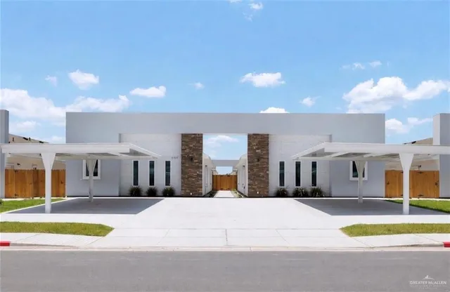 a swimming pool with outdoor seating
