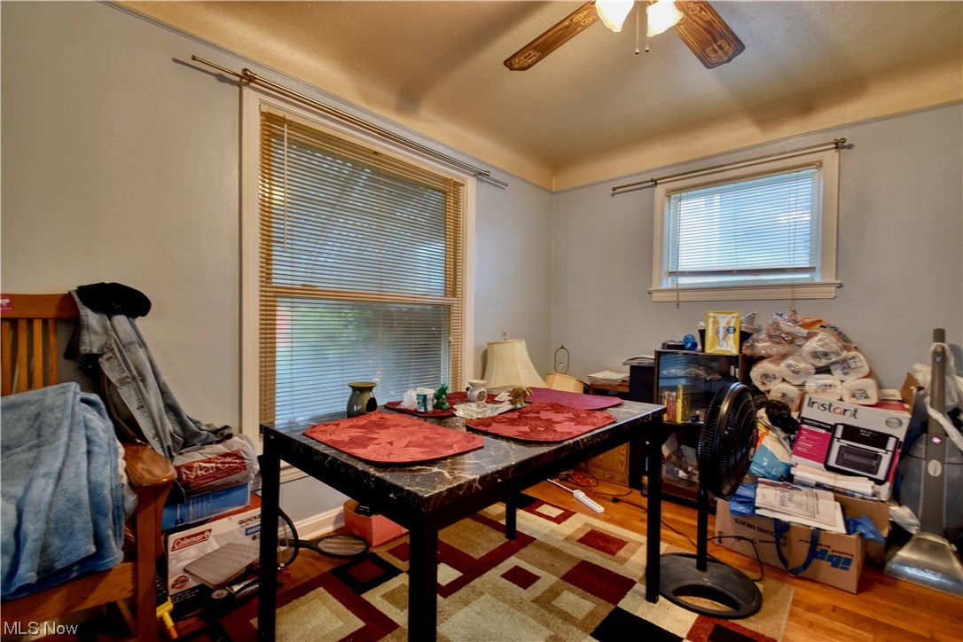 1659 Catalpa Road Cleveland, OH 44112 - Photo 6 of 21 Office area featuring light hardwood / wood-style floors and ceiling fan