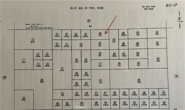 $6,000 | 0 N1/2 Of Nw1/4 Of Nw1/4 Of Ne1/4, Palo Verde, CA 92266