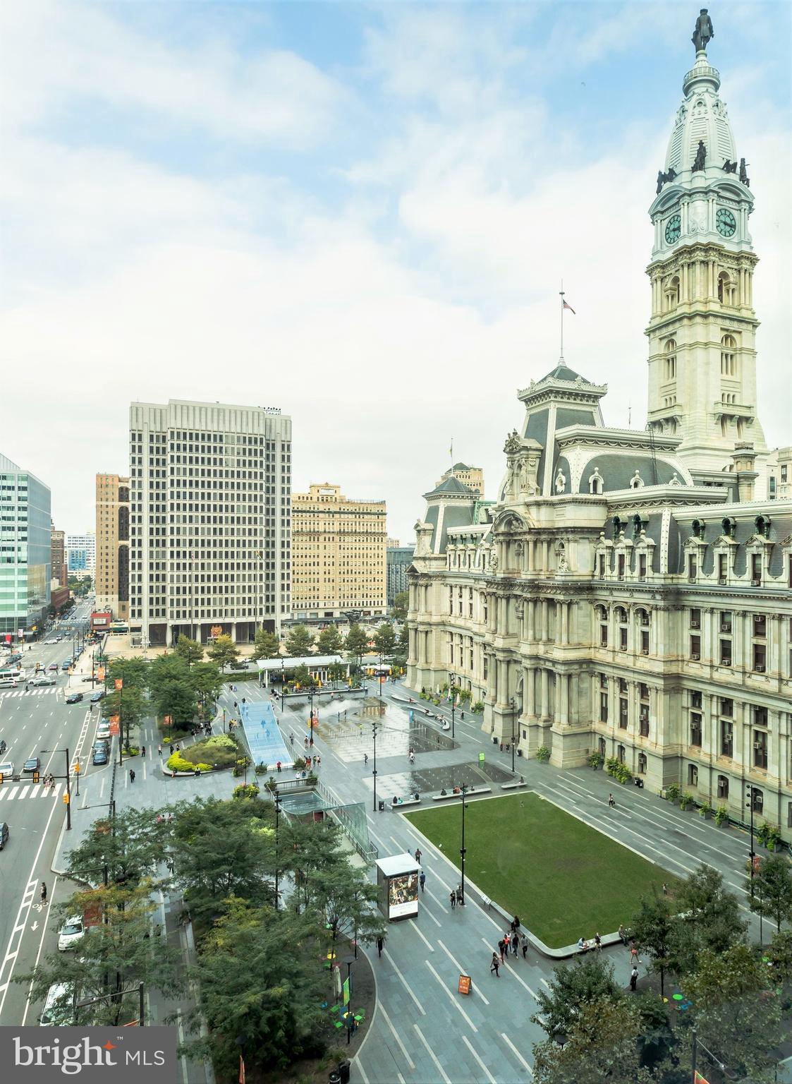 1414 South Penn Square, Unit 10F Philadelphia, PA 19102 - Photo 12 of 34 a view of a city with tall buildings