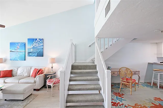 a view of entryway and workspace