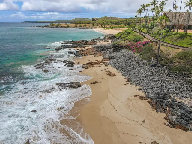 a view of an ocean and beach