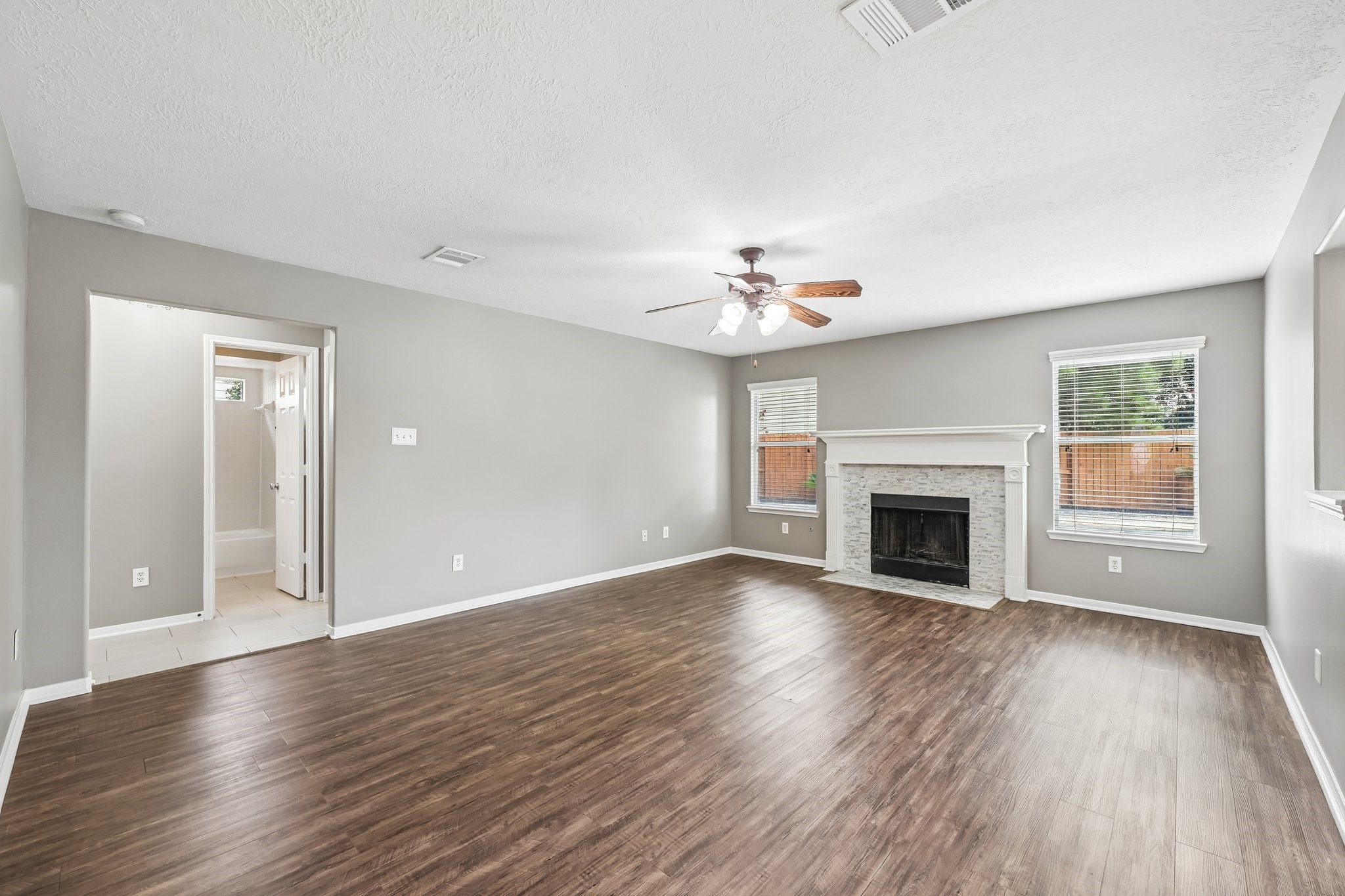 4519 Bridgestone Point Drive Spring, TX 77389 - Photo 42 of 42 Open floorplan family room with new flooring