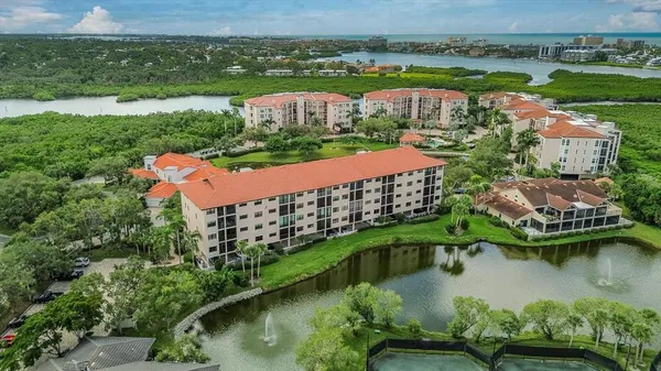 an aerial view of river residential house with outdoor space and river
