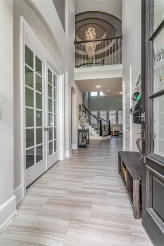 a view of a living room and kitchen view