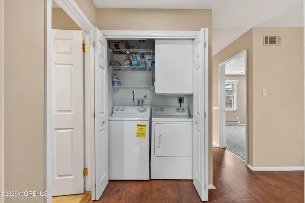 a room with storage and utility