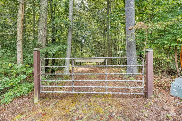 a view of a wooden door and deck