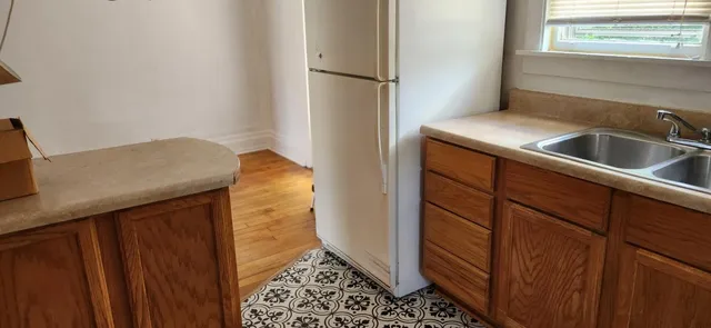 a view of wooden balcony