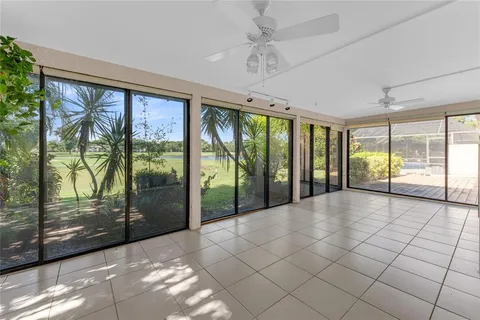 a view of a room with windows