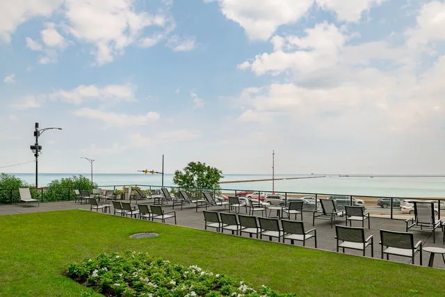 a balcony with city view