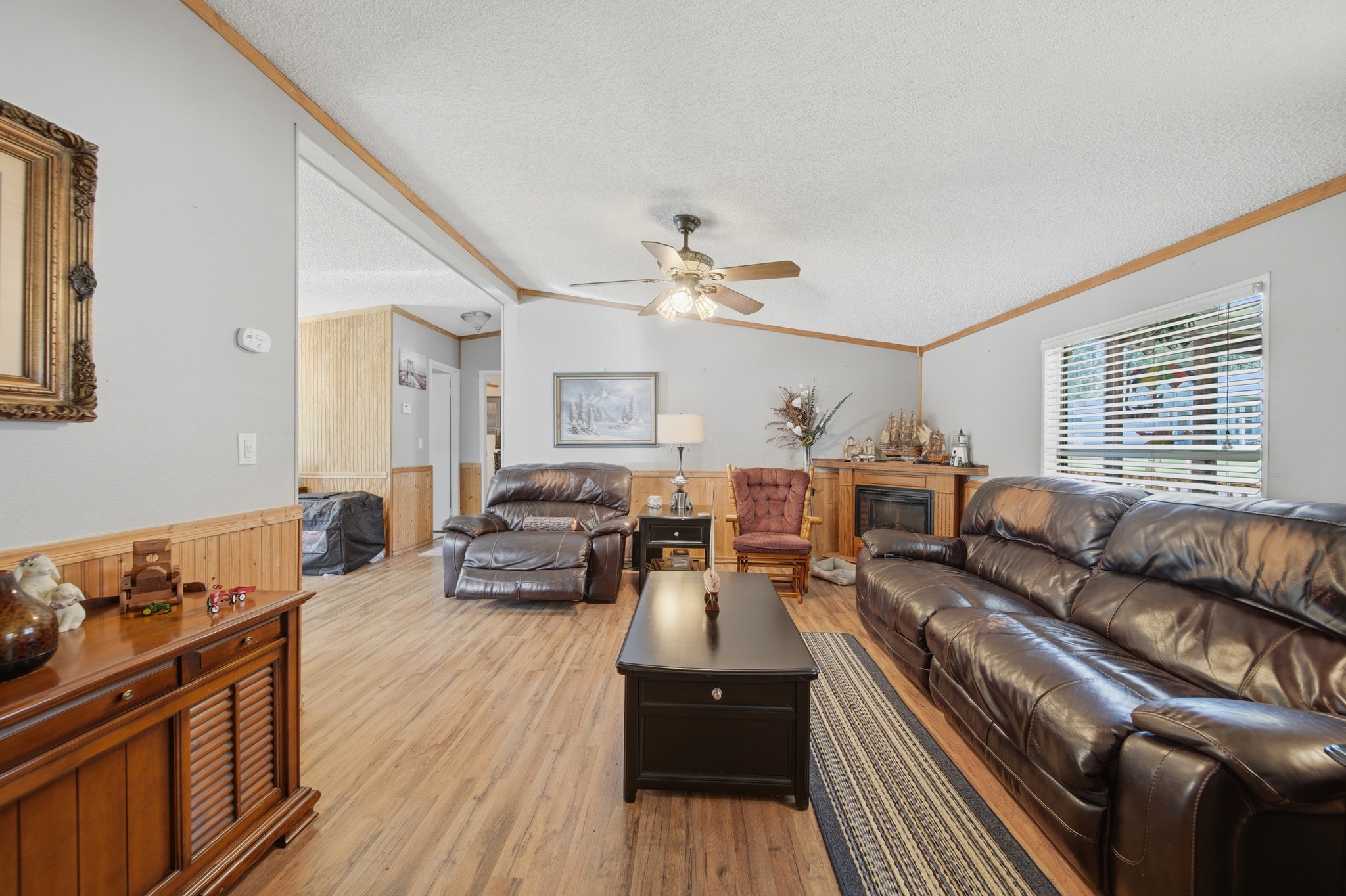 199 Apple Tree Livingston, TX 77351 - Photo 18 of 41 a living room with furniture kitchen view and a large window
