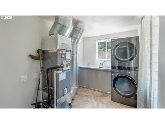 a room with a washer and dryer