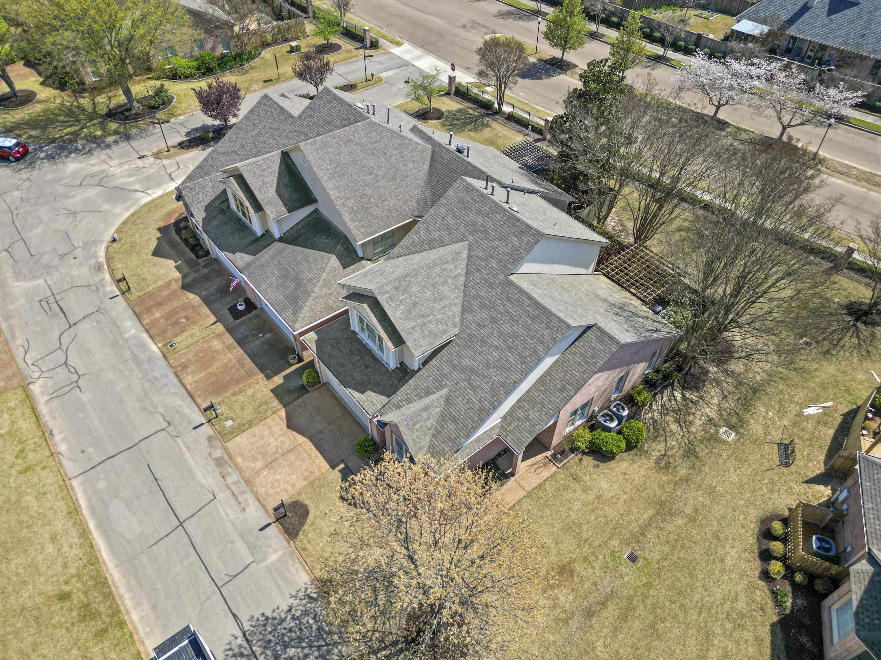 1701 Village Ridge Place Collierville, TN 38017 - Photo 35 of 38 an aerial view of a house with a yard