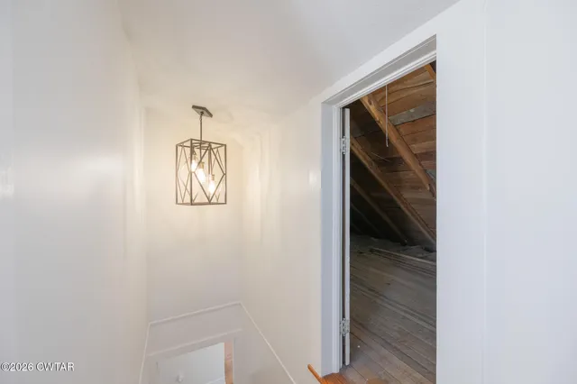 a view of a room with racks