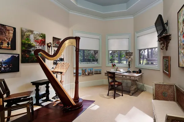a kitchen with lots of counter top space