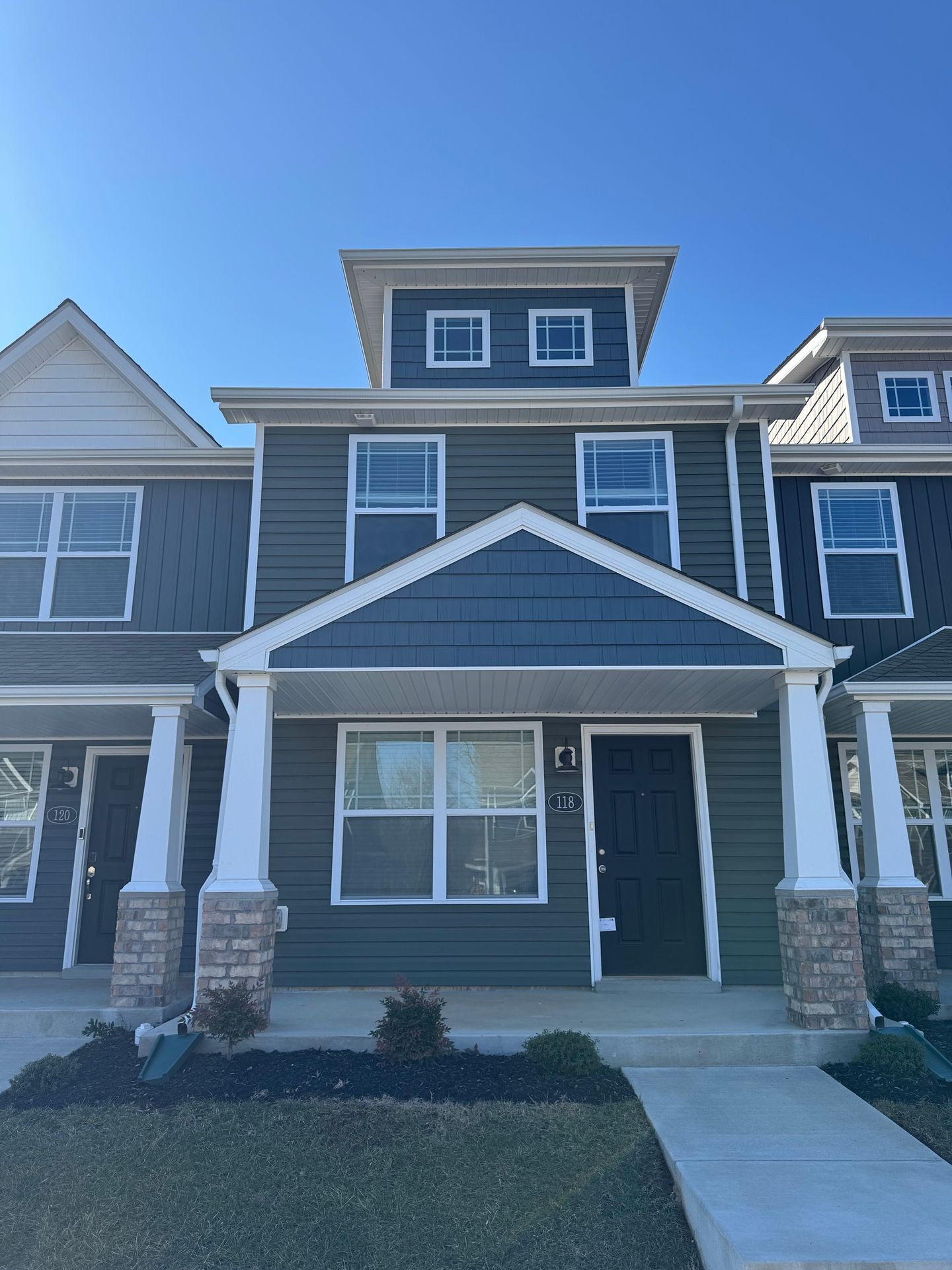 a front view of a house