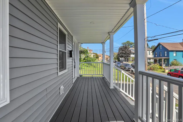 a view of a house with a balcony