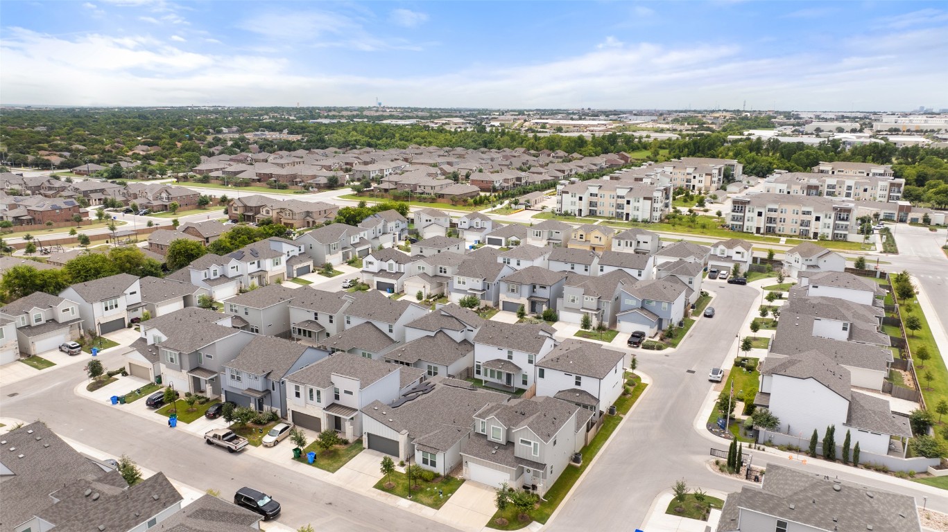17408 Monastrell Lane Pflugerville, TX 78664 - Photo 28 of 31 an aerial view of residential houses with city view